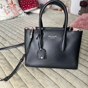 Kate spade Black Eva Small Satchel with Crossbody Strap